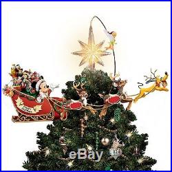 Holiday Disney Christmas Tree Topper Lighted Moving Tinker Bell Mickey Vintage
