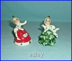 Holt Howard Vintage Christmas Pixie Elf On Hat & Tree Bells With Original Labels