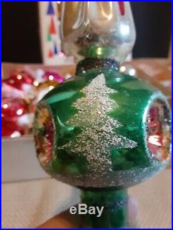 Huge Lot Vintage Christmas Ornaments 37 + Tree ToppersWest GermanySanta Land