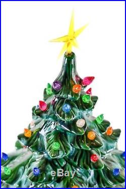 Huge Vintage Stunning MID Century Ceramic Christmas Tree With Base