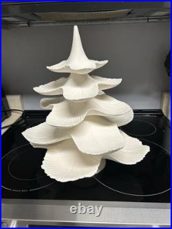 Jamar Mallory Vintage 6pc Treat Tree Ceramic Christmas Tree 15x16 bisque New