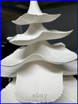 Jamar Mallory Vintage 6pc Treat Tree Ceramic Christmas Tree 15x16 bisque New