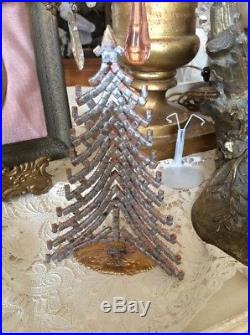 Jeweled Rhinestone free standing Vtg style Czech christmas tree clear