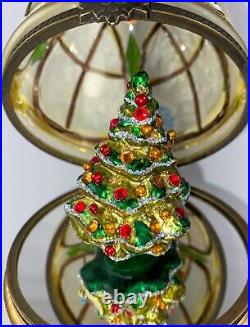 Komozja Mostowski Vintage Ornament Music box Handmade Glass Globe Christmas Tree