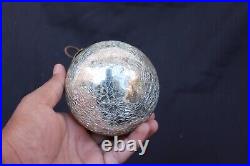 Kugel Grey Crackle Glass Christmas Tree Decorative Vintage Style Ornament Ball