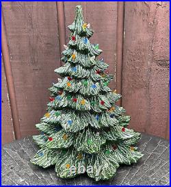 LARGE 21 Inch Original Vintage Ceramic Christmas Tree Nowell Mold? NO BASE