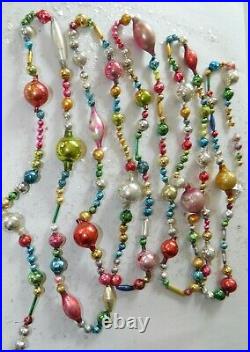 LONG 10+ Feet Antique Vintage Mercury Glass Bead Christmas Garland Big Beads