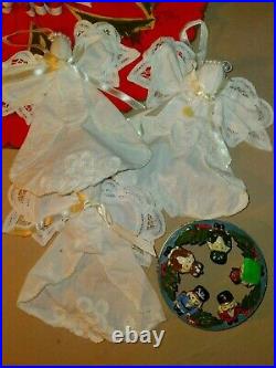 LOT of 24 Christmas items, ornaments candles, vintage ephemera Radko, Chris