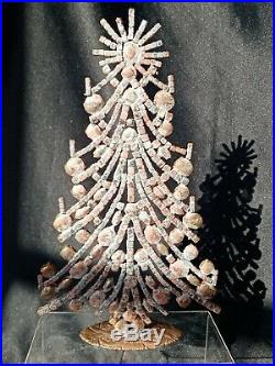 Large Czech 1930s Art Deco Vintage Rhinestone Free Standing Christmas Tree #3