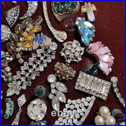 Large Framed VTG Christmas Tree Rhinestone Costume Jewelry Art MCM Lighted READ