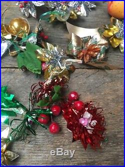 Large Joblot Vintage Christmas Tree Decorations Baubles Stars Bells Bows Berries