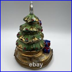 Limoges Christmas Tree Trinket Box Chamart Peint Main France Vintage Video