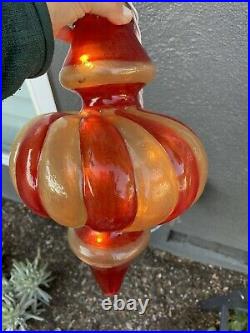 Listing For Craig 5 Vintage blow mold Glass Outdoor Light Tree Ornament 19