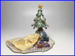 Lo Scricciolo Art Sculpture Figure A. Colombo Girl With Christmas Tree Vintage