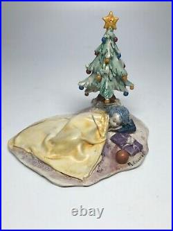 Lo Scricciolo Art Sculpture Figure A. Colombo Girl With Christmas Tree Vintage