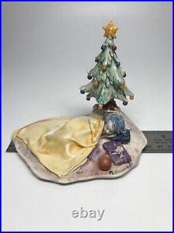 Lo Scricciolo Art Sculpture Figure A. Colombo Girl With Christmas Tree Vintage