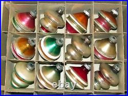 Lot 12 VTG Shiny Brite Premier Mercury Glass TORNADO UFO Tree Christmas Ornament