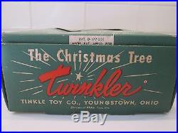 Lot 12 Vintage Xmas Tree Twinkler Spinner Birdcage Ornaments Lights in Orig Box