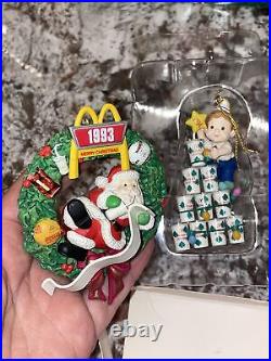 Lot 20 Vtg Enesco McDonald's Christmas Tree Ornaments 1990-1997 Fries Santa Arch