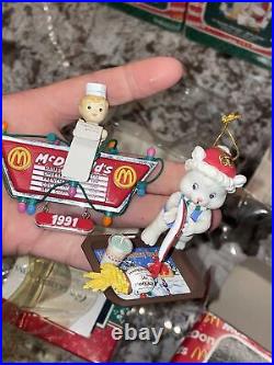 Lot 20 Vtg Enesco McDonald's Christmas Tree Ornaments 1990-1997 Fries Santa Arch