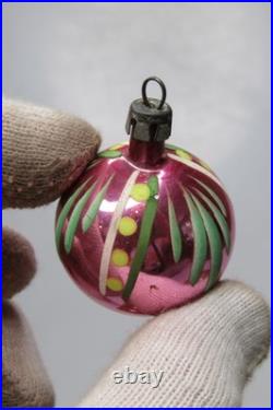 Lot 24 Vintage Glass Pictured DROP BALL Feather Tree Christmas Ornaments Poland