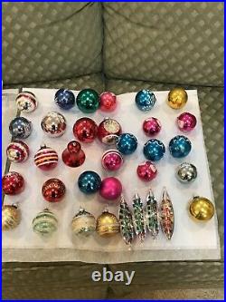 Lot 78 Vintage Shiny Brite TORNADO TREE DOUBLE INDENT Christmas Ornaments