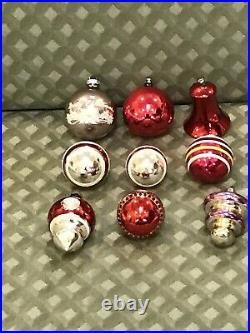 Lot 78 Vintage Shiny Brite TORNADO TREE DOUBLE INDENT Christmas Ornaments