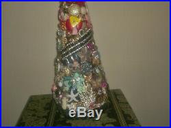 Lot Lbs Vintage Rhinestone Costume Jewelry Christmas Tree Not Framed 23 High