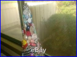 Lot Lbs Vintage Rhinestone Costume Jewelry Christmas Tree Not Framed 23 High