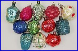 Lot VTG Blown Glass Feather Tree Assorted Figural Christmas Ornaments Japan