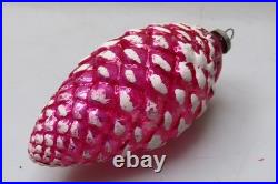 Lot Vintage Blown Glass SNOW Embossed PINECONE Christmas Ornaments Japan Lot Vintage Blown Glass SNOW Embossed PINECONE Christmas Ornaments Japan