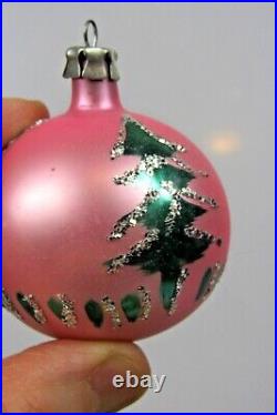 Lot Vintage Blown Glass XMAS TREE Scene BALL Christmas Ornaments Fantasia Poland