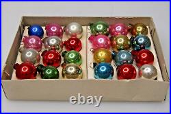 Lot Vintage Glass Feather Tree Tiny Color BALL Christmas Ornament Shiny Brite #4