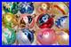 Lot Vintage Glass Pictured Mica HOUSE TREE FLOWER BALL Christmas Ornament Poland