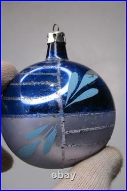 Lot Vintage Glass Pictured Mica HOUSE TREE FLOWER BALL Christmas Ornament Poland