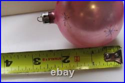 Lot Vintage Glass Pictured Mica HOUSE TREE FLOWER BALL Christmas Ornament Poland