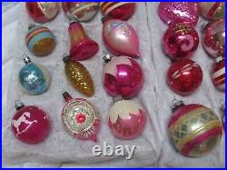 Lot of 24 Vintage Shiny Brite Poland Mercury Glass Christmas Tree Ornaments