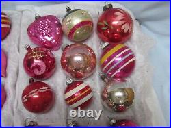 Lot of 24 Vintage Shiny Brite Poland Mercury Glass Christmas Tree Ornaments