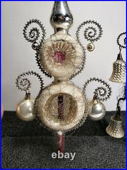 Lot of 3 Vintage Blown Glass Christmas Tree Topper Western Germany