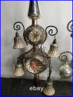 Lot of 3 Vintage Blown Glass Christmas Tree Topper Western Germany