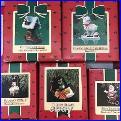 Lot of 31 Vintage 1980s Hallmark Keepsake Handcrafted Ornaments Mouse Owl Santa