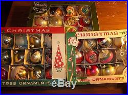 Lot of 36 Vintage Glass Christmas Ornaments & Tree Topper