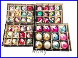 Lot of 47 Shiny Brite Glass Christmas Tree Ornaments Vintage 1950's Various