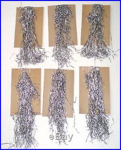 Lot of 6 VTG 40s 50s Lustre Brite Icicles Lead Crinkle Tin Foil Xmas Tree Decor