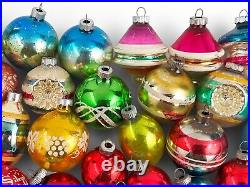 Lot of 77 Shiny Brite Glass Christmas Tree Ornaments Vintage 1930s UFO Cyclone
