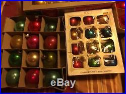 Lot of 84 Vintage Glass Christmas Tree Ornaments. Glass Shiny Brite, Poland, USA
