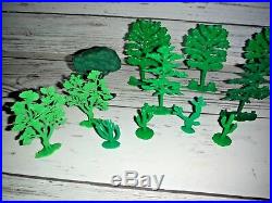 Lot of Vintage Marx Hard Plastic Christmas Trees Cactus Roy Rogers Rodeo Ranch