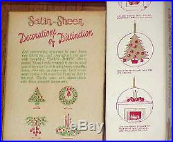 Lot vintage Christmas tree Ornaments Biltmore Grants Pyramid Satin Sheen STRIPED