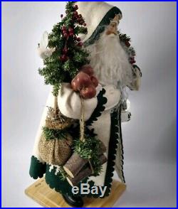 Lynn Haney Signed Handcrafted Vintage Santa Claus Sculpture Oh Christmas Tree