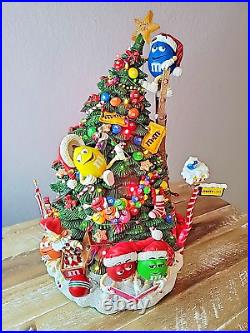 M&M'S Christmas Tree By The Danbury Mint 14 Tall Vintage M&M Minis Light Up
